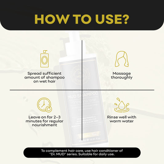 Dead Sea Mineral Shampoo – Sulfate-Free & Paraben-Free Volumizing Formula with Mud, Argan Oil & Jojoba – For Fine, Damaged Hair