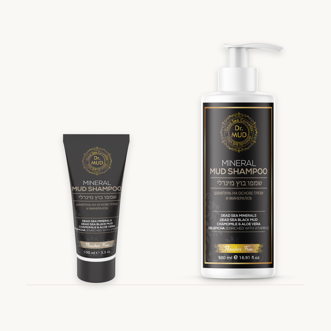 Dr. MUD Mineral Mud Shampoo | Dead Sea Mud · 100 ml / 500 ml