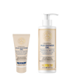 Dr. MUD Mineral Mud Shower Gel authentic 100 ml tube and 500 ml bottle shown in proportional scale