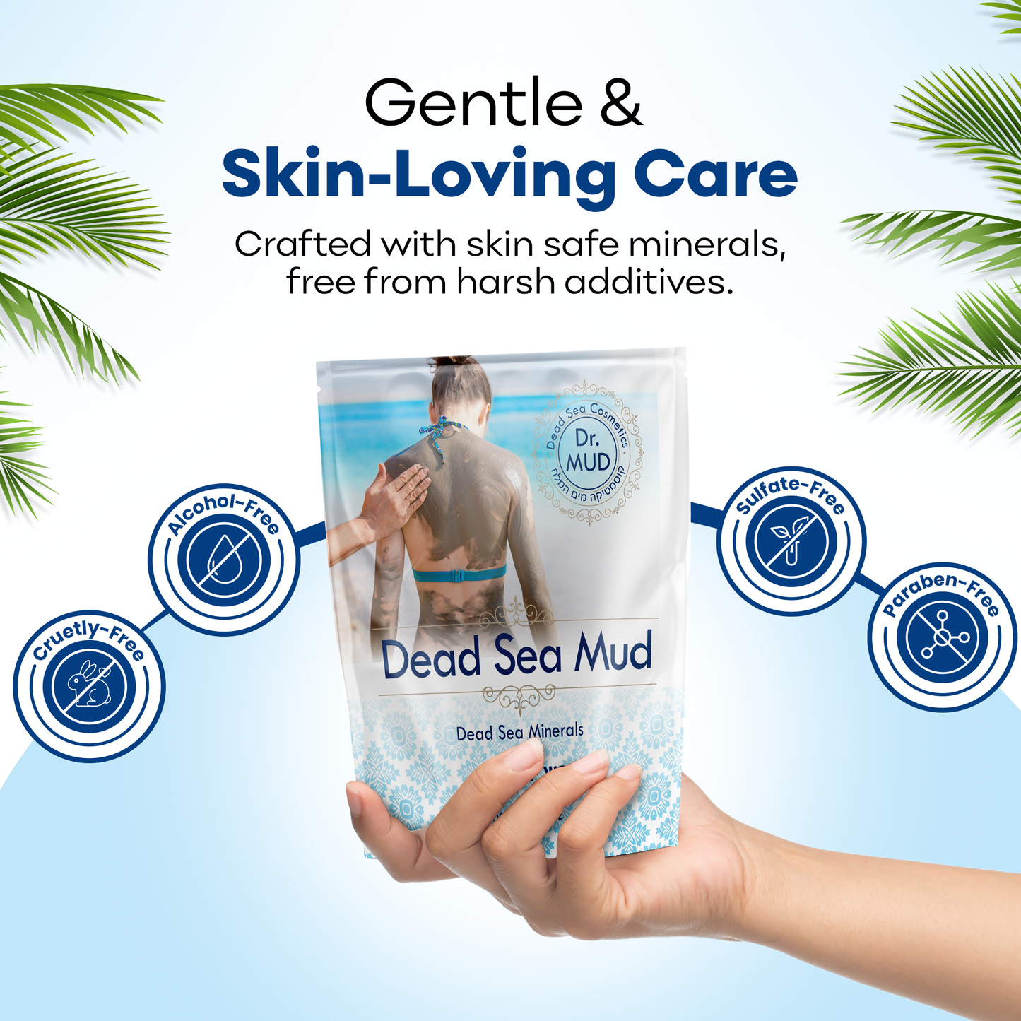 Dead Sea Mud Body Mask - Natural Black Clay Treatment for Deep Cleansing & Detoxification (20.4 oz)