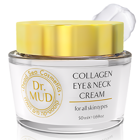 Dr. Mud Collagen Eye & Neck Firming Cream 50ml – Dead Sea Minerals, Hyaluronic Acid & Collagen Moisturizer